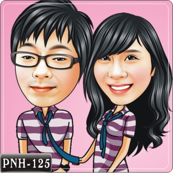 情侶人像Q版漫畫PNH-125